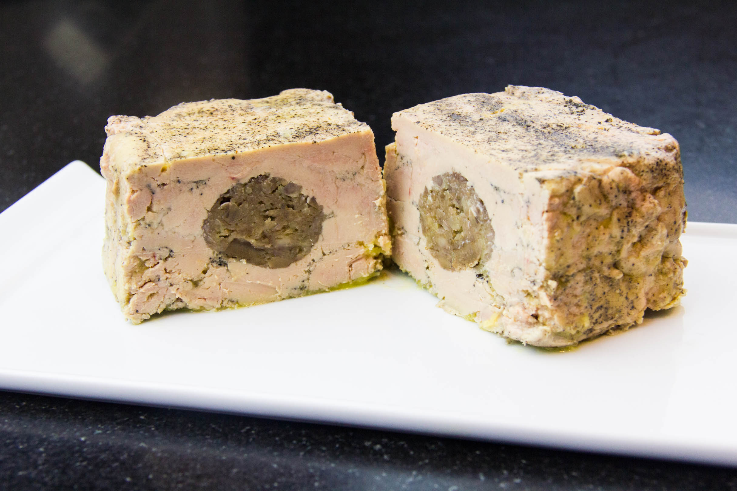 Terrine de foie gras maison aux marrons et au cognac [les