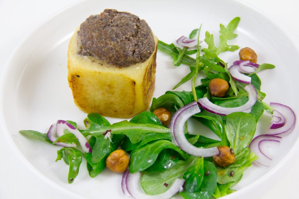Soufflé de boudin noir à la pomme