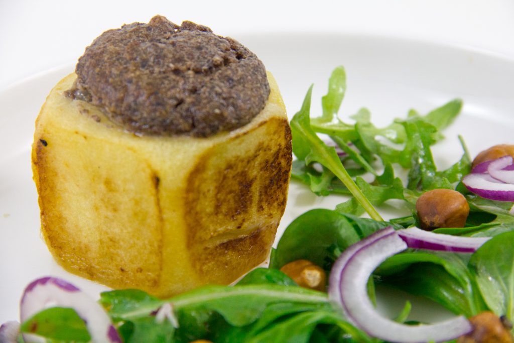 Soufflé de boudin noir à la pomme