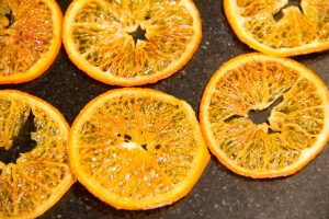 Les oranges à la sortie du four