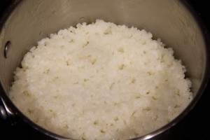 Le riz est cuit