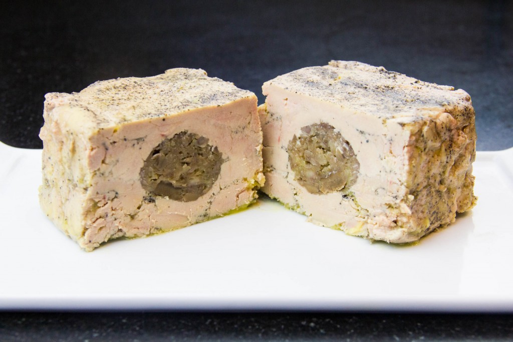Terrine de foie gras maison aux marrons et au cognac