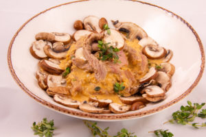 Bœuf et champignons, sauce moutarde aux herbes (recette menu Thermomix en vidéo)