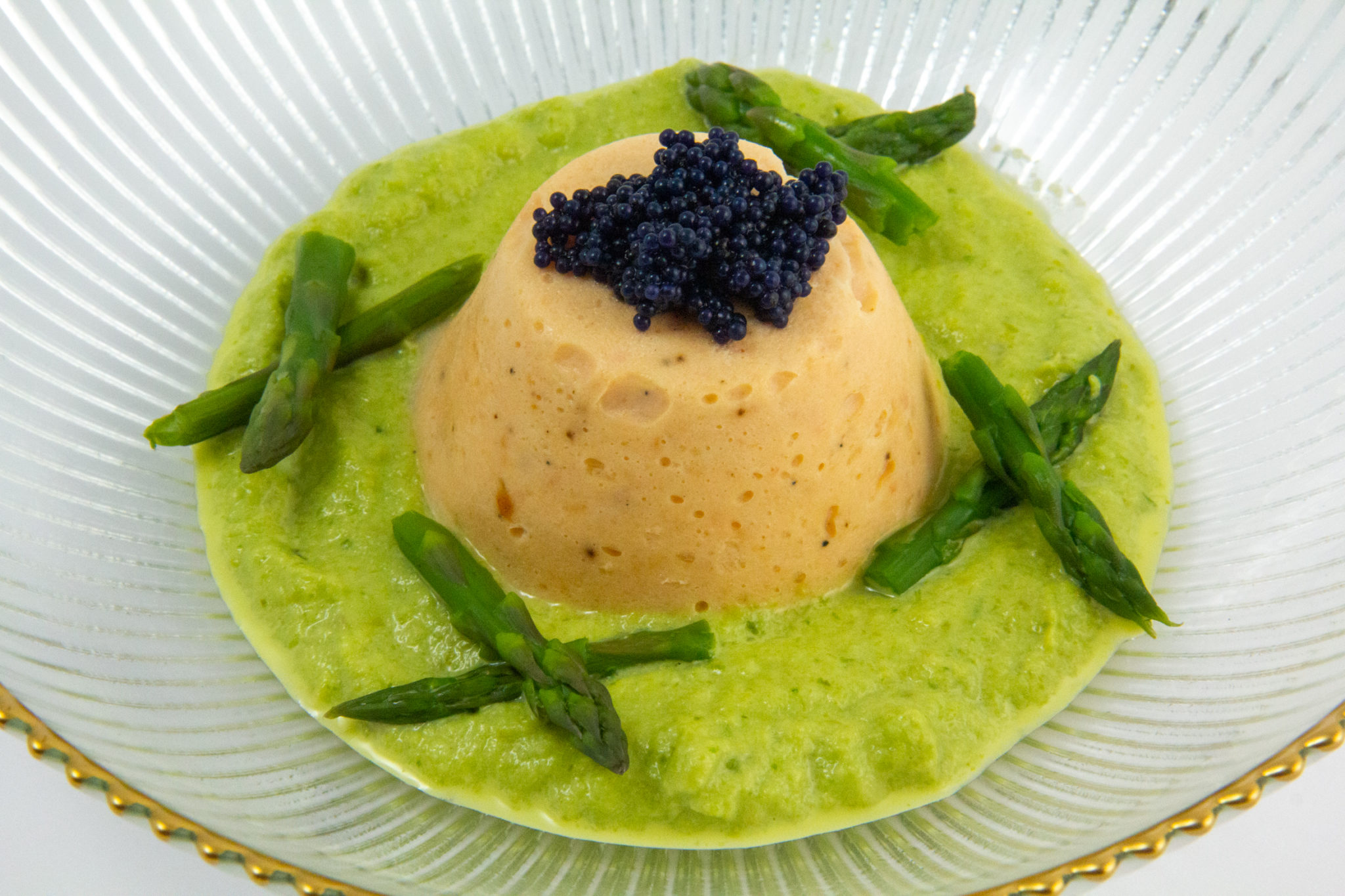 Flan de saumon et sa sauce verte aux asperges [les] Gourmantissimes
