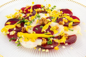 Carpaccio fruité betterave et céleri (recette Basse température)